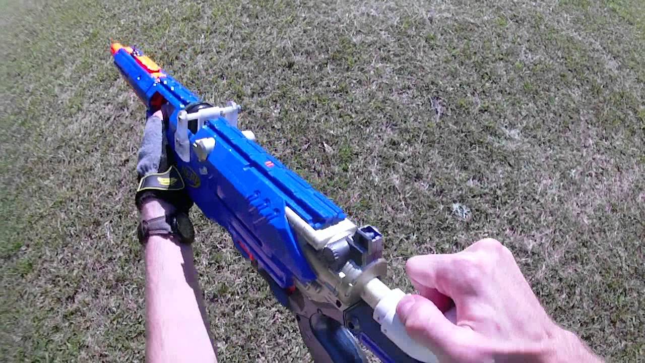 Over 450 Fps Nerf Mod Ls4b Custom Sniper Rifle Youtube
