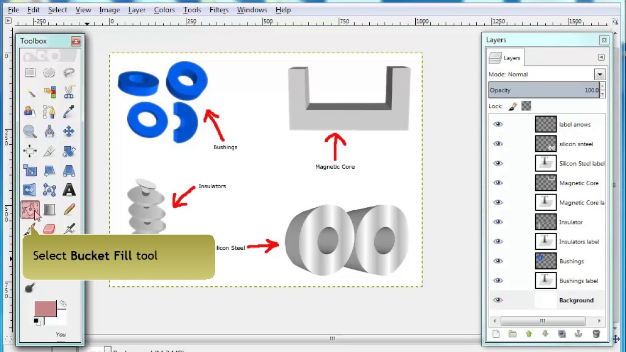 GIMP: Changing background colour of your canvas - YouTube