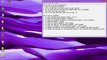 How to set up HC-05 Bluetooth Module via RS232 Module in Realterm Software using Basic AT Commands