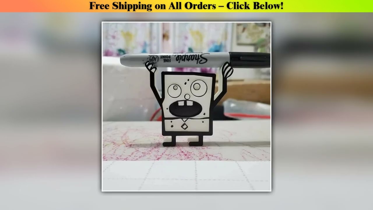 3D printed pencil holder DoodleBob Pencil holder Office Desk Pen Holder Office Desk Organizer