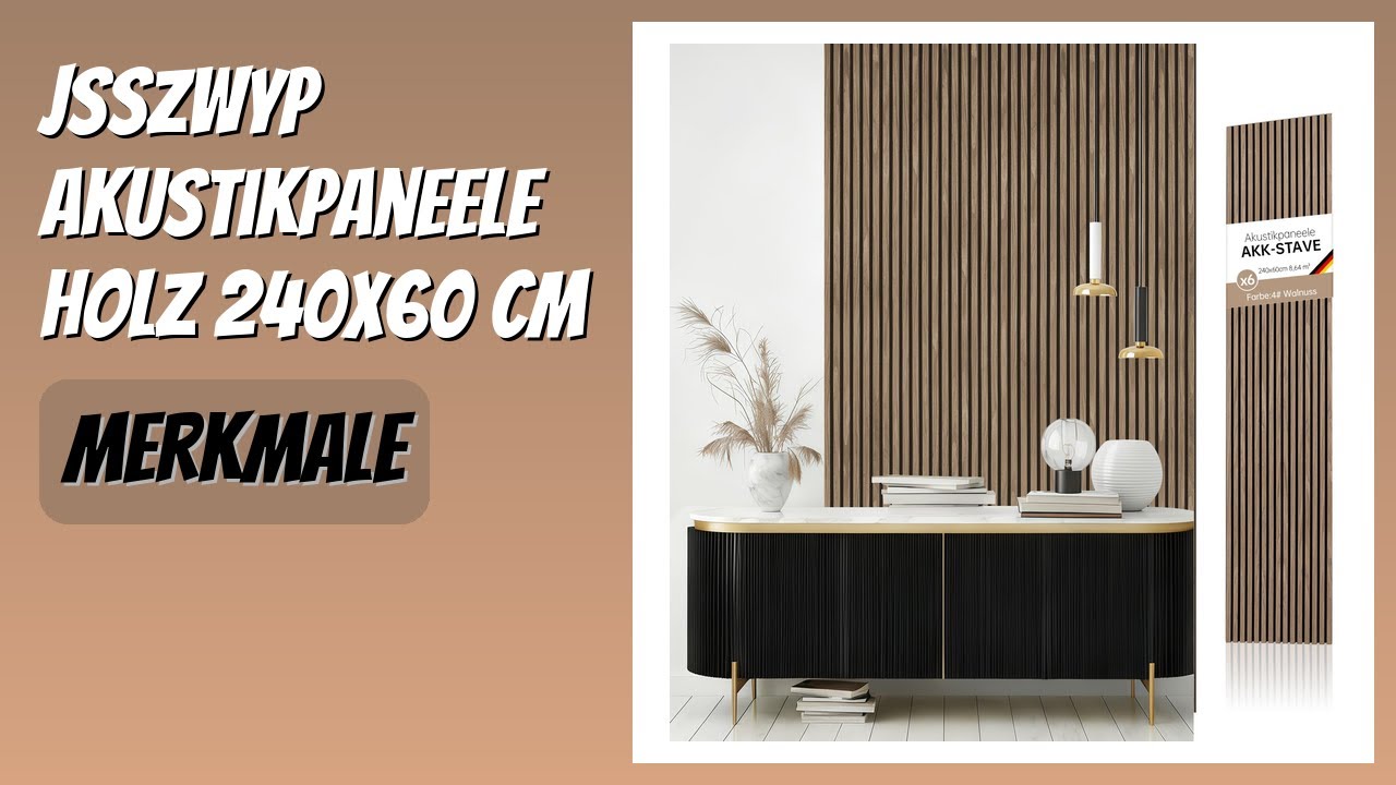 BEWERTUNG (2026): JSSZWYP Akustikpaneele Holz 240x60 cm. Infos