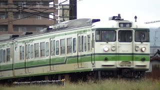 E129系B12編成441Mと115系N12+N38編成434Mの離合 信越本線