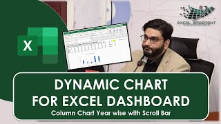 Dynamic Chart for Excel Dashboards - Column Chart year wise with Scroll bar technique