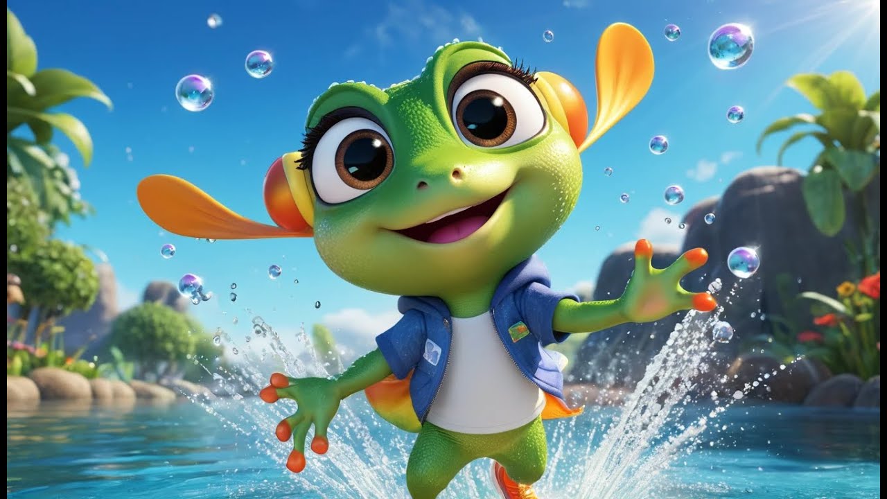 Jumping Frogs Song — Splash Splash Fun! | Fun Animal Song for Kids | Action & Learning Rhyme