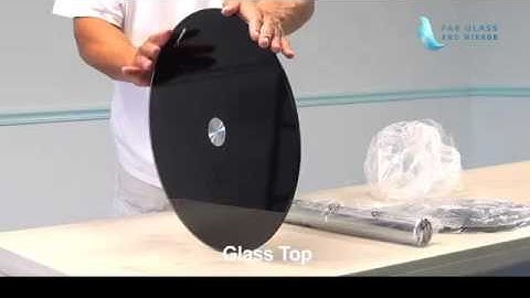 Black Round SIde Table Installation by Fab Glass and Mirror