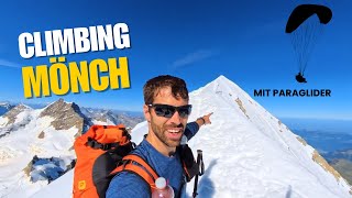Climb and Fly Mönch 4107 meters | Solo via the extreme southeast ridge