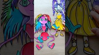 Creating a hairstyle for Mommy Longlegs Poppy playtime #papercraft #diy #asmr #drawing