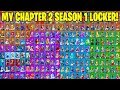 SHOWING MY LOCKER & STATS (CHAPTER 2 SEASON 1) | ALL MY SKINS, PICKAXES, EMOTES & MORE! | Fortnite!
