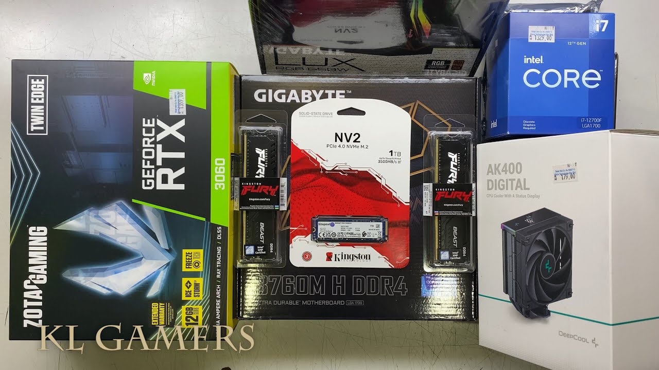 intel Core i7 12700F GIGABYTE B760M H DDR4 ZOTAC GAMING RTX3060