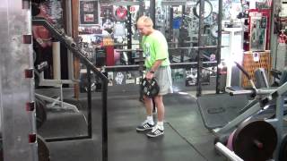 plate squat high pull jump catch