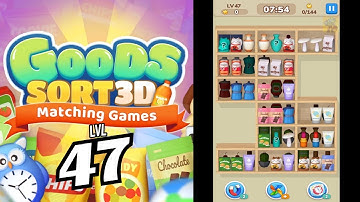🏅 Goods Sort 3D - Matching Games 🍒🥤🪆 LEVEL 47 🍄🧃🧸 Gameplay Walkthrough