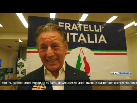SICCITA': SCOCCIMARRO 'PUNTIAMO SU CAVE, DESANILIZZAZIONE E MANUTENZIONE RETI IDRICHE' | 25/02/2023