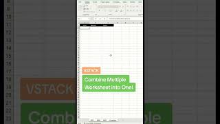 Combine Multiple Worksheets into One | Excel 2025 Amazing Trick