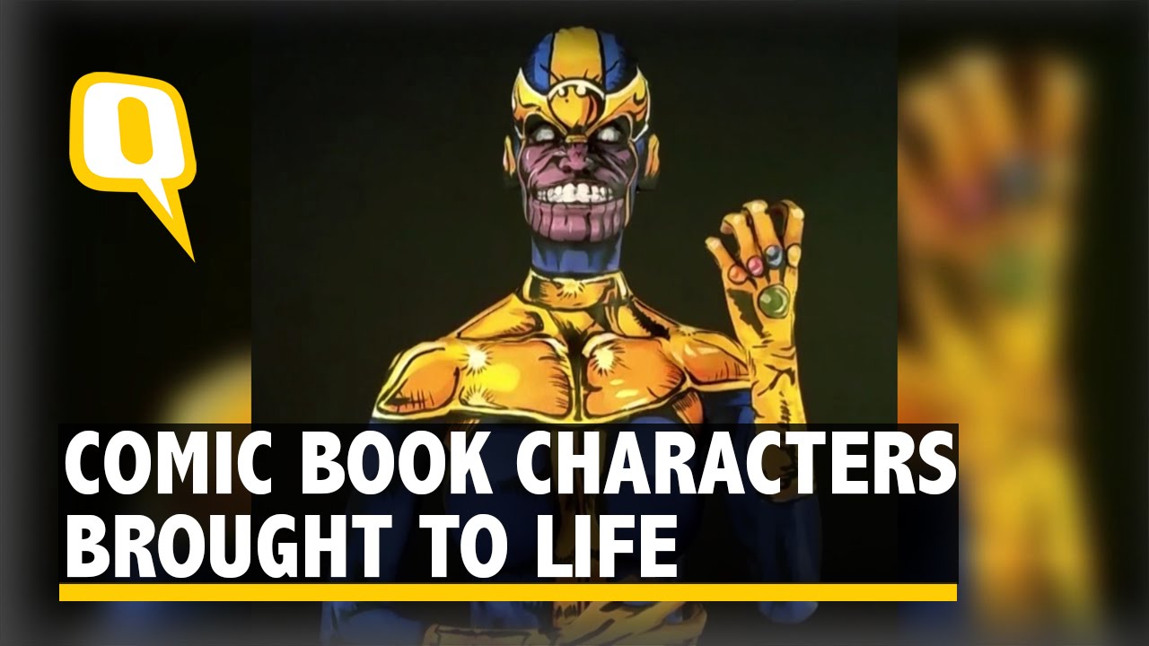 Bodypainter Brings Comic Book Characters to Life