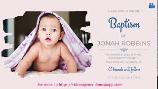 Baby Baptism Invite