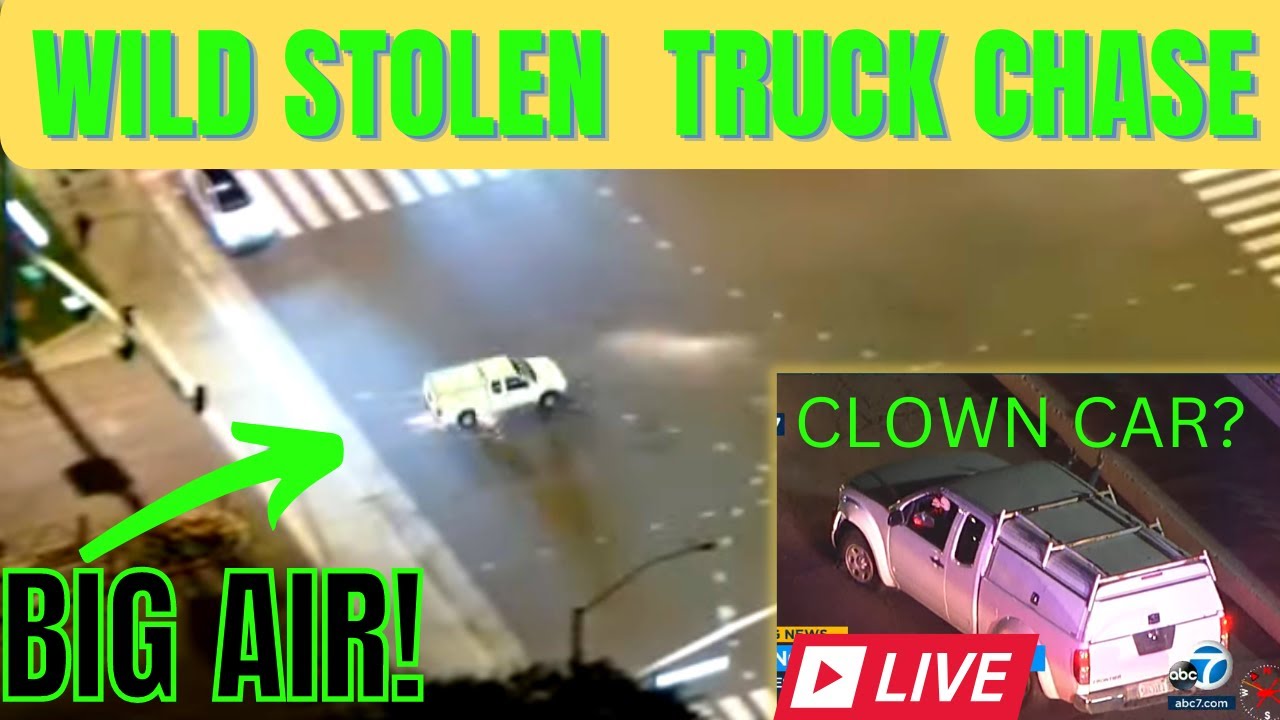 Live Stolen Truck Chase in LA NOW - YouTube