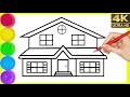 How to draw a house drawing easy step by step by  house easy step by step drawing for beginners