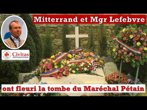 Pompidou, Mitterrand and Archbishop Lefebvre laid flowers on Marshal Pétain's tomb