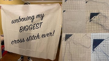 Flosstube #1: UNBOXING MY BIGGEST CROSS STITCH KIT! Wonderful World Map - GeckoRouge