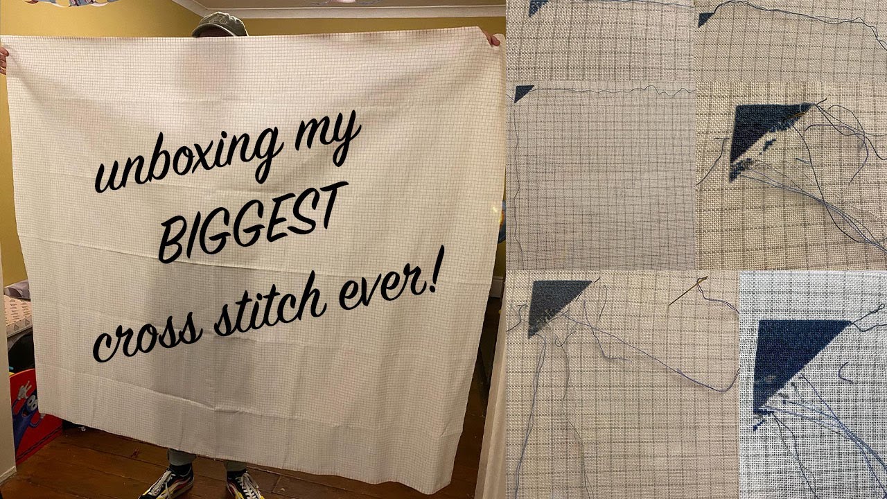 Flosstube 1 UNBOXING MY BIGGEST CROSS STITCH KIT! Wonderful World Map GeckoRouge YouTube