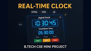 🚀 **B.Tech CSE Mini Project Tutorial: Build a Real-Time Digital Clock & Countdown Timer!** 🚀 screenshot 5