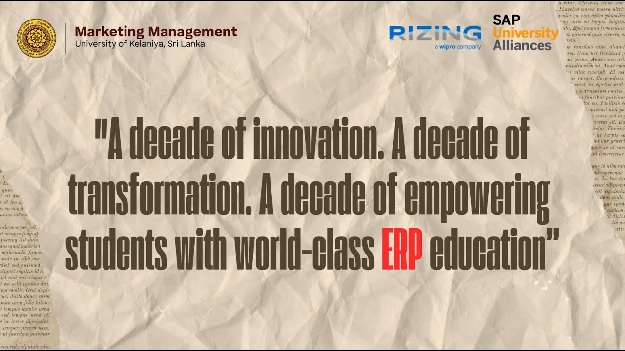 Diploma in ERP - 10 Years of Excellence