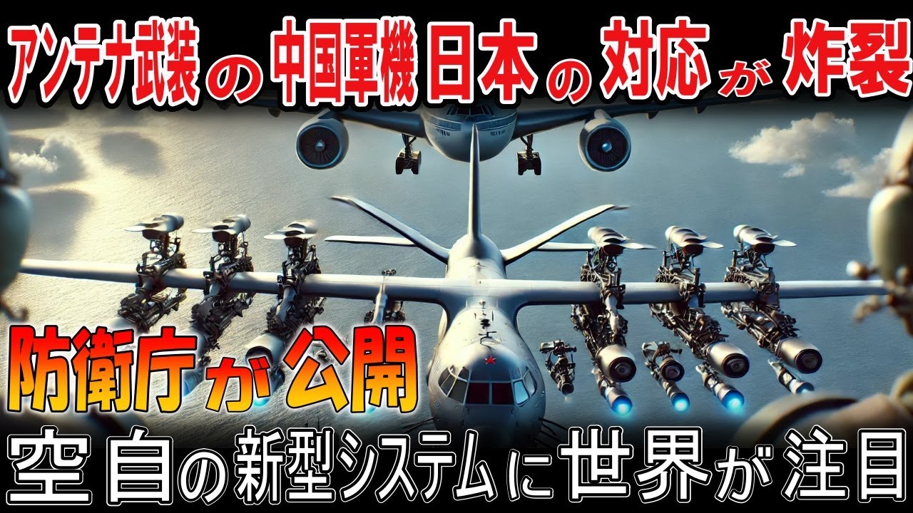 【海外の反応】アンテナ武装の中国軍機に日本の対応力が炸裂 防衛省が公開した驚異の監視能力 空自の新型システムに世界が注目