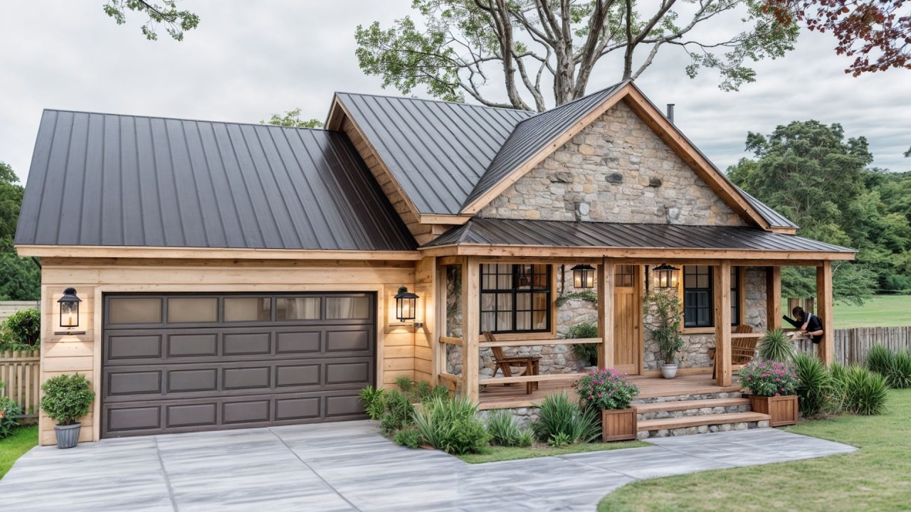 Этот небольшой фермерский дом размером 25'X35' (8X11 м) дарит ощущение теплых объятий 🤍