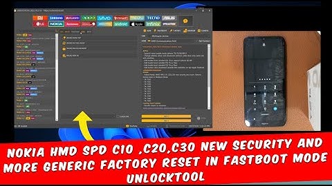 Nokia HMD SPD C10 ,C20,C30 new security and more Generic factory reset in Fastboot Mode UnlockTool