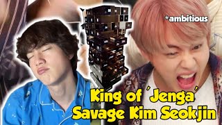 Skip Bts Members, Kim Seokjin Is Jenga Pro Player,
