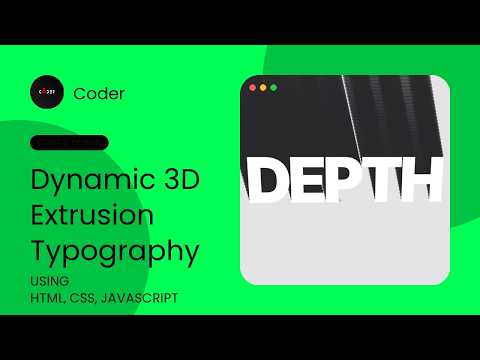 Interactive 3D Text Extrusion | Advanced Cursor Physics (HTML, CSS, JS)