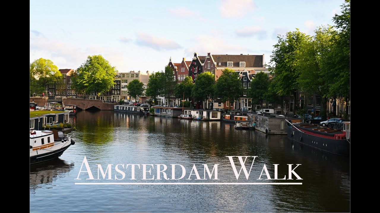 Amsterdam Walking Tour 4K | City Center, Canals & Scenic Boat Cruise
