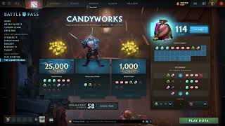 Dota 2 - CANDYWORKS-CARAMELERIA - Re-rolling 79 times ! FREE ARCANAS, BP levels and more