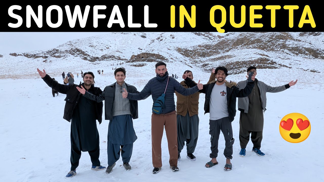 First Snowfall in Quetta | Mountains,lack &  Real experience! 