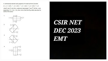 QID 705040||CSIR NET DEC 2023||EMT solution