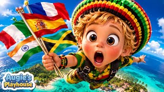 Visiting Countries Around the World 🌍 | Learning Countries for Kids ✈️ | Augie’s Playhouse