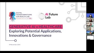 Generative AI x Healthcare: Exploring potential applications, innovations & governance