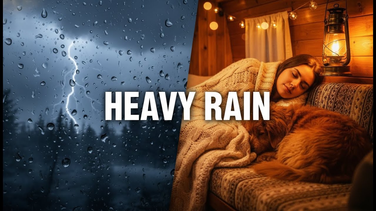 SOLO VAN LIFE: Sleeping in a HEAVY Rain Storm with my Dog 🌧️ Ultra Cozy Night Routine