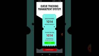 Queue Tracking Management System (Mobile Application) screenshot 1