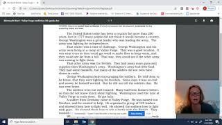Valley Forge Reading