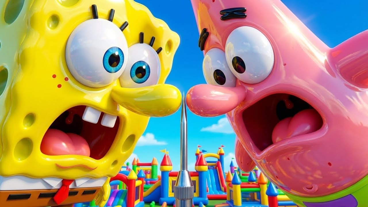 SpongeBob Turned into a GIANT BALLOON! Don't Pop! | Epic 4K SpongeBob Animation