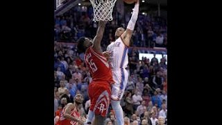 Russell Westbrook, poster on Clint Capela game winner!
