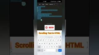 Scrolling Text in HTML @VRLearnToday #html #htmltutorial #tag #example #htmlcode  #marqueetag