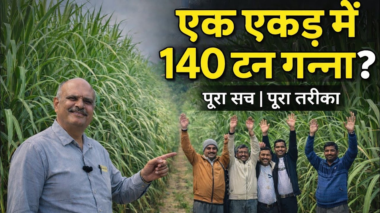 एक एकड़ में 140 टन गन्ना? 😱 | पूरा सच | पूरा तरीका | किसान की असली खेती