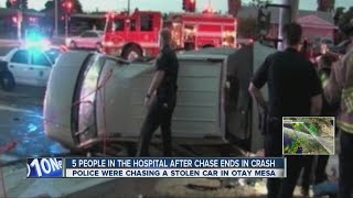 Five injured after pursuit in Otay Mesa ends in horrific crash