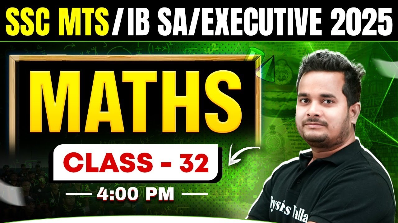 IB SA Executive Maths Class 2025 | Maths Most Expected Questions | SSC MTS Maths By Shubham Sir