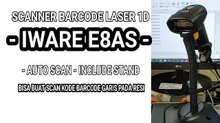 BARCODE SCANNER LASER IWARE BS-E8AS - BS E8AS 1D AUTO SENSE PLUS STAND