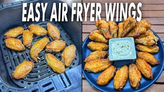 Easy Crispy Wings In The Air Fryer -- And Why Not Make A Homemade Lemon Ranch Dipping Sauce