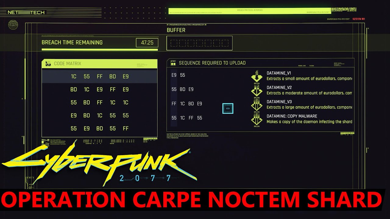 cham♡様　オーダーページ　7/8 Cyberpunk 2077 Operation Carpe Noctem Shard - How to Crack