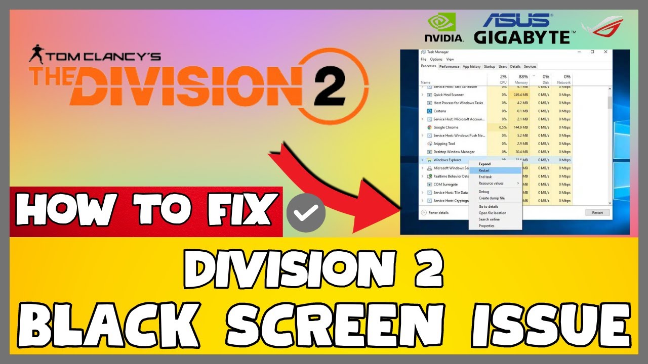How to Fix Division2 Black Screen ISSUE | 2023 Easy Fix 